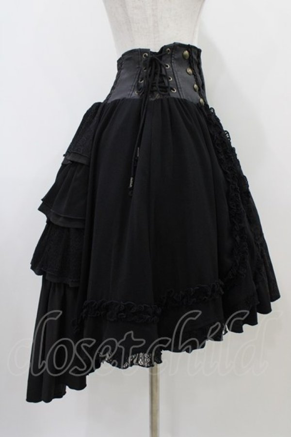 画像3: OZZ ANGELO / 地図柄フィッシュテールスカート  黒 H-25-10-09-1030-OO-SK-KB-ZH (3)