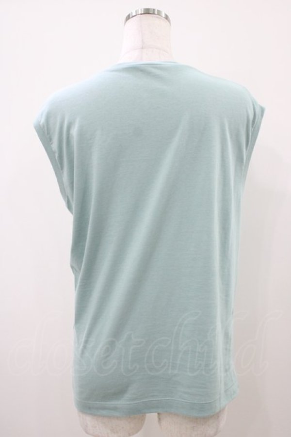 画像2: Jane Marple Dans Le Salon / コットンノースリーブカットソー  ミント H-25-10-09-1044-JM-TO-KB-ZH (2)