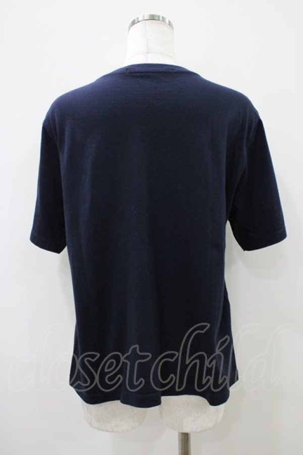 画像2: Jane Marple Dans Le Salon / 刺繍コットンTシャツ  ネイビー H-25-10-09-1048-JM-TO-KB-ZH (2)