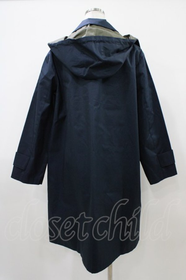 画像2: Jane Marple Dans Le Salon / フード付ライトコート  ネイビー H-25-10-09-1049-JM-CO-KB-ZH (2)