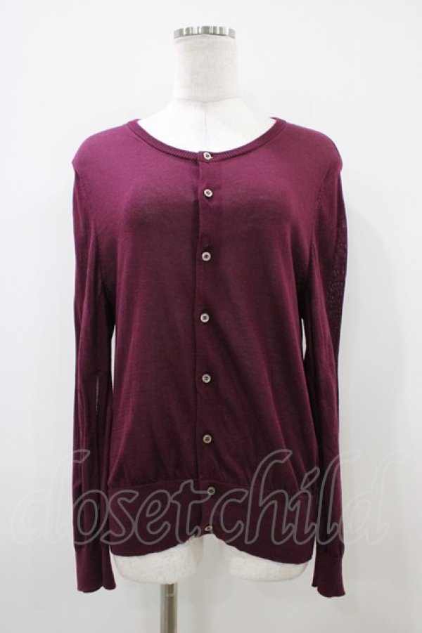 画像1: Jane Marple Dans Le Salon / ケープスリーブカーディガン  cassis H-25-10-09-1050-JM-TO-KB-ZH (1)