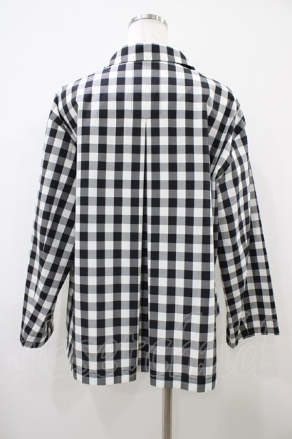 画像2: Jane Marple Dans Le Salon / Block checkペザントジャケット  ブラック H-25-10-09-1057-JM-JA-KB-ZH (2)