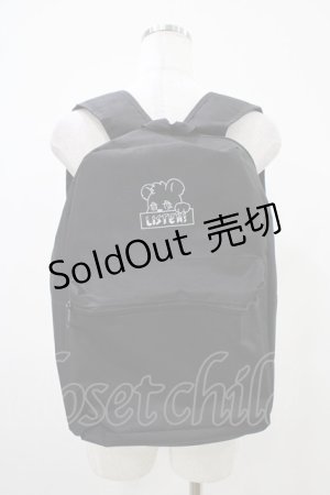 画像: LISTEN FLAVOR / ナイロンリュック  黒 H-25-10-09-1008-PU-BG-KB-ZH