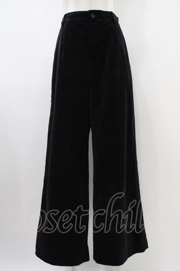 画像1: Jane Marple Dans Le Salon / グログランライン別珍パンツ  黒 H-25-10-09-1011-JM-PA-KB-ZH (1)