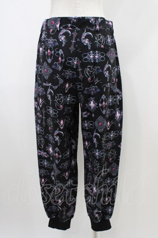 画像2: Drug Honey / アンティークブローチ柄パンツ  黒 H-25-10-09-1015-PU-PA-KB-ZH (2)