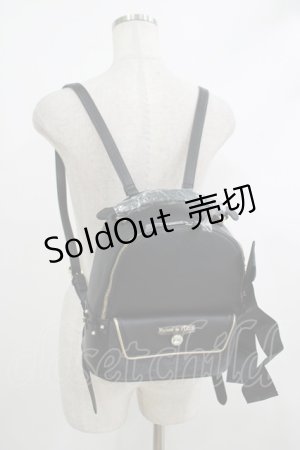 画像: Maison de FLEUR / オトナカワイイリボンリュック  ブラック H-25-10-09-056-LO-BG-NS-ZH