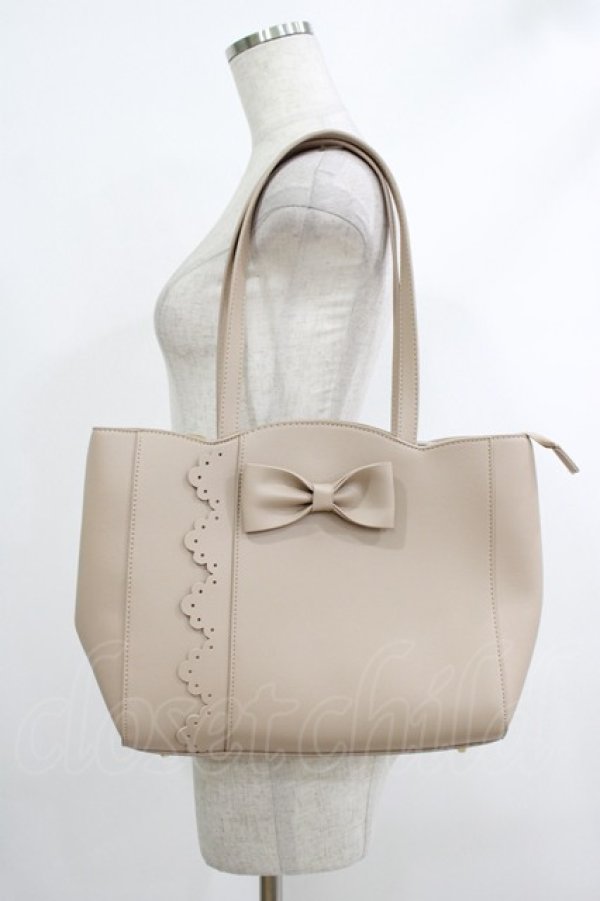 画像1: m petit by misako / TT*AMリボンTT  ベージュ H-25-10-09-060-LO-BG-NS-ZH (1)