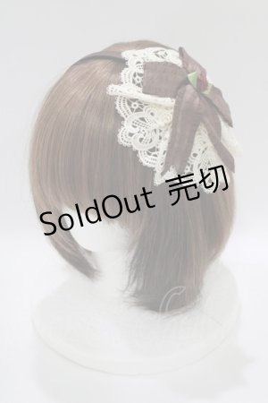 画像: Innocent World / 小花サテンフリルカチューシャ  ショコラ H-25-10-09-083-IW-AC-NS-ZH