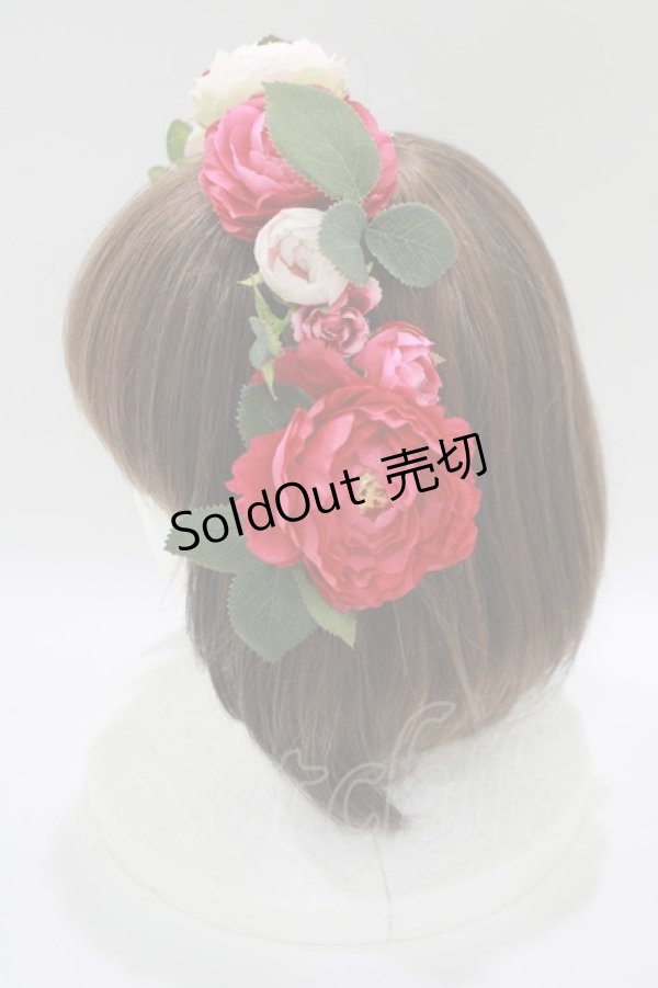 画像2: Angelic Pretty / Princessメリロットヘッドドレス  ワイン H-25-10-09-085-AP-AC-NS-ZH (2)