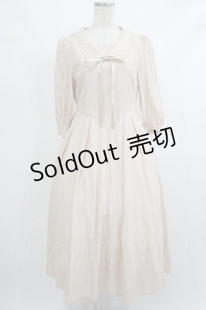 画像: Maison de FLEUR Petite Robe canone / カフェテリアで待つワンピース S Light Beige H-25-10-09-017-EL-OP-NS-ZH