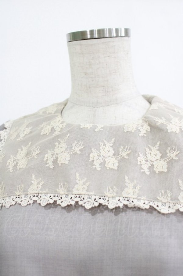 画像4: m petit by misako / レースセーラーワンピース S グレー H-25-10-09-022-LO-OP-NS-ZH (4)