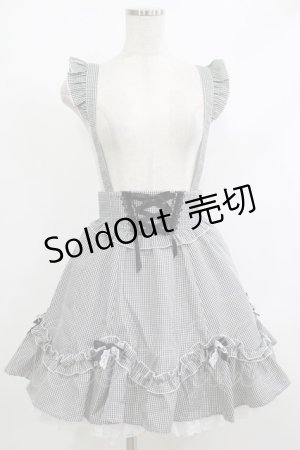 画像: Secret Honey / 裾フリルリボンレースアップスカート Free ブラックギンガム H-25-10-10-027-CA-SK-NS-ZH