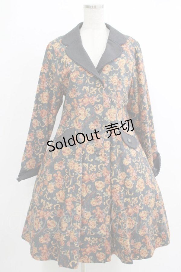 画像1: metamorphose / ゴブラン風くまちゃんコートワンピース サイズ1 黒(Black) H-25-10-10-003-ME-CO-NS-ZH (1)