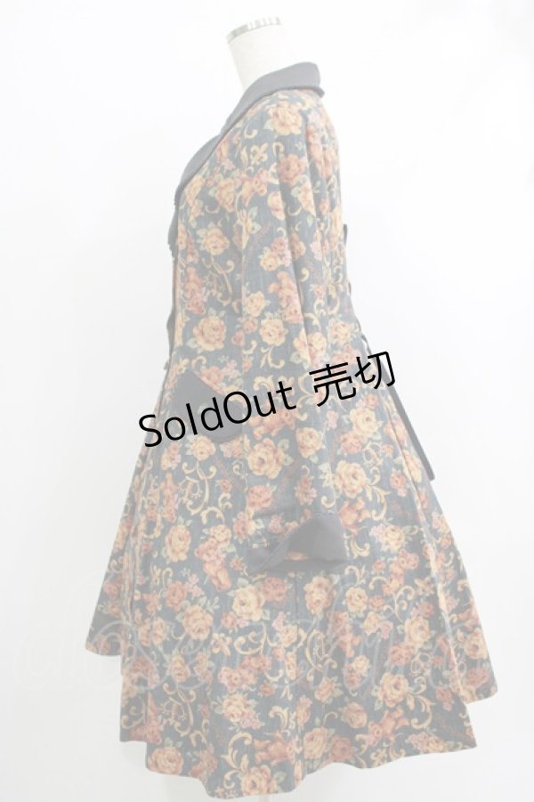 画像2: metamorphose / ゴブラン風くまちゃんコートワンピース サイズ1 黒(Black) H-25-10-10-003-ME-CO-NS-ZH (2)