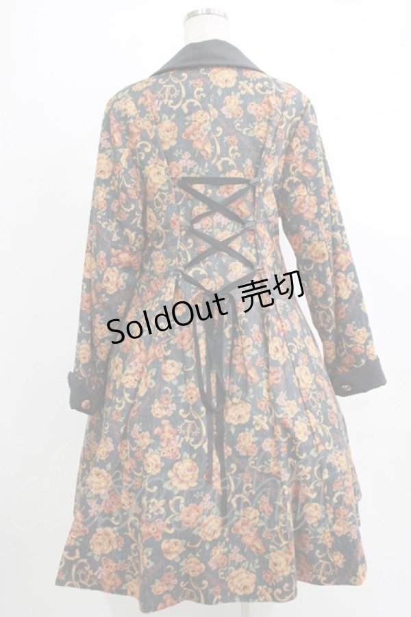 画像3: metamorphose / ゴブラン風くまちゃんコートワンピース サイズ1 黒(Black) H-25-10-10-003-ME-CO-NS-ZH (3)