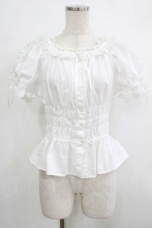 画像: Angelic Pretty / レースアップオフショルダーブラウス Free オフ H-25-10-10-033-AP-BL-NS-ZH