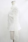 画像2: Innocent World / フラワーレーススタンドカラーブラウス M オフ H-25-10-10-034-IW-BL-NS-ZH (2)