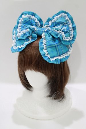 画像: Angelic Pretty / Cuteフリルカチューシャ  ブルー H-25-10-10-041-AP-AC-NS-ZH