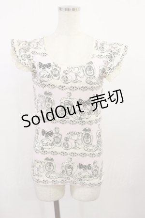 画像: Emily Temple cute / コスメバックリボンノースリーブカットソー  ピンク H-25-10-10-1008-ET-TO-KB-ZH