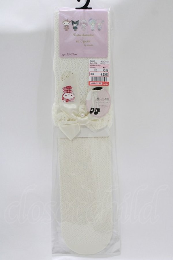 画像1: m petit by misako / AMOVKキティPLリボン  アイボリー H-25-10-10-082-LO-ZA-NS-ZH (1)