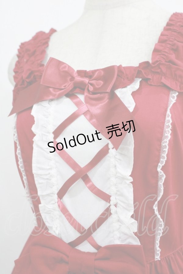 画像4: Angelic Pretty / Lovely BunnyジャンパースカートSET Free ワイン H-25-10-10-092-AP-OP-NS-ZH (4)