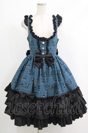 画像: metamorphose / Dressy Ribbon フリルジャンパースカート サイズ1 グリーン H-25-10-10-007-ME-OP-NS-ZH
