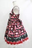 画像2: Angelic Pretty / Cherry Jam Labelジャンパースカート Free ブラック H-25-10-10-008-AP-OP-NS-ZH (2)