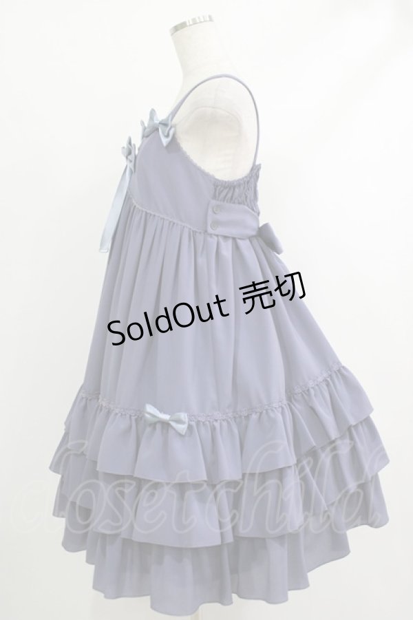 画像2: metamorphose / Ribbonベビードールジャンパースカート Free ブルー H-25-10-10-012-ME-OP-NS-ZH (2)