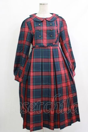 画像: FLC / MINA*タータンチェックワンピース LL グリーン H-25-10-10-015-LO-OP-NS-ZH