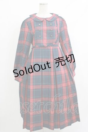 画像: FLC / MINA*タータンチェックワンピース LL グリーン H-25-10-10-015-LO-OP-NS-ZH