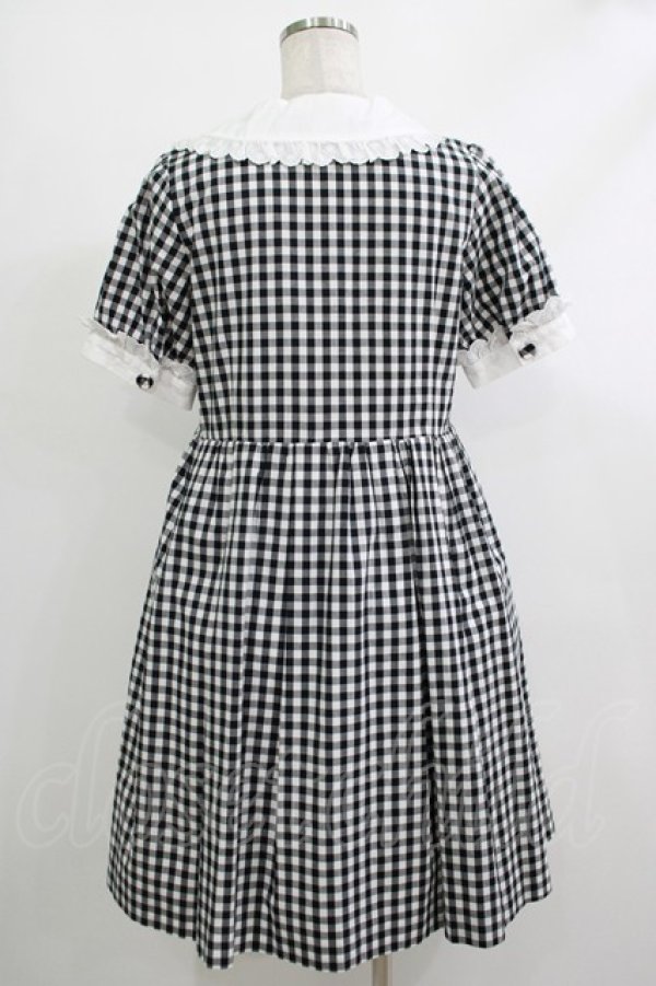 画像3: Nile Perch / ギンガムチェックワンピース Free ブラック H-25-10-10-018-LO-OP-NS-ZH (3)