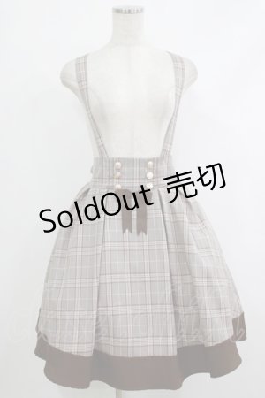 画像: Amavel / サスペンダーチェックスカート Free ブラウン H-25-10-10-020-CA-SK-NS-ZH
