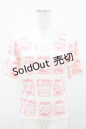 画像: Emily Temple cute / ジャム瓶カットソー  オフ×ピンク H-25-10-11-001-ET-TO-KB-ZH