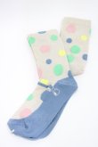 画像1: Emily Temple cute / マルチカラードットオーバーニーソックス  ブルー H-25-10-11-037-ET-ZA-KB-ZH (1)