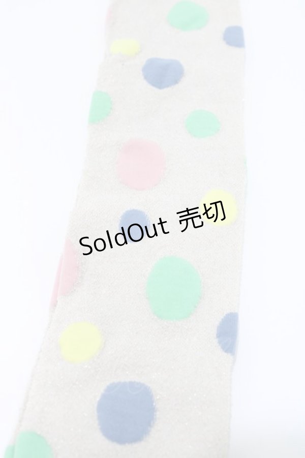 画像2: Emily Temple cute / マルチカラードットオーバーニーソックス  ブルー H-25-10-11-037-ET-ZA-KB-ZH (2)