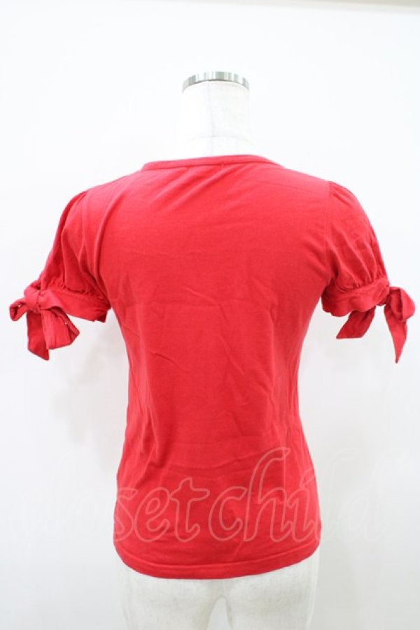 画像2: Emily Temple cute / リボンパフカットソー  アカ H-25-10-11-005-ET-TO-KB-ZH (2)