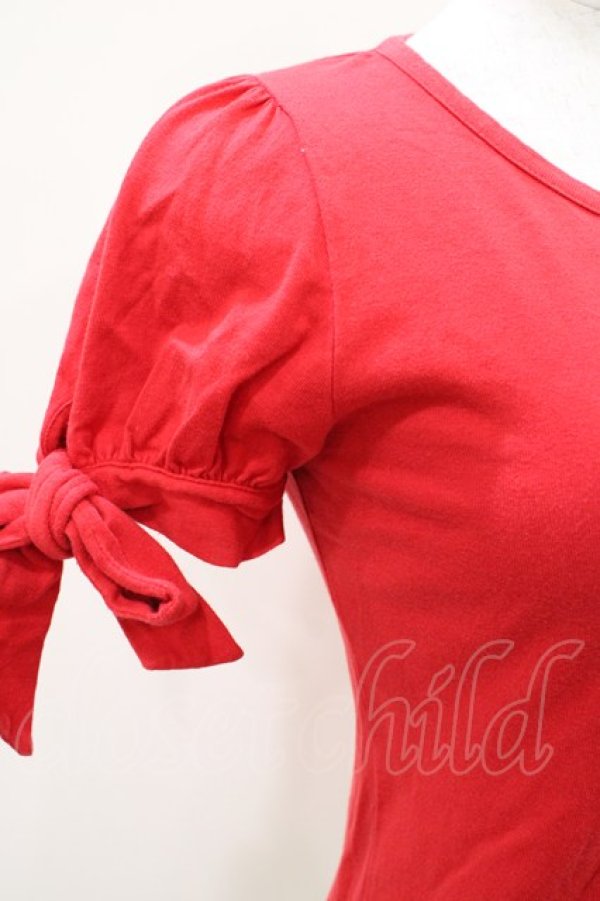 画像3: Emily Temple cute / リボンパフカットソー  アカ H-25-10-11-005-ET-TO-KB-ZH (3)