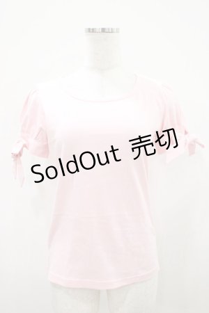 画像: Emily Temple cute / リボンパフカットソー  ピンク H-25-10-11-006-ET-TO-KB-ZH