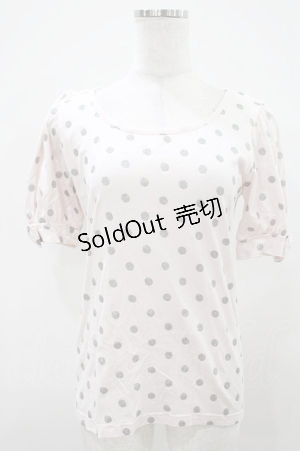 画像1: Emily Temple cute / ラメドットパフカットソー  ピンク H-25-10-11-010-ET-TO-KB-ZH (1)