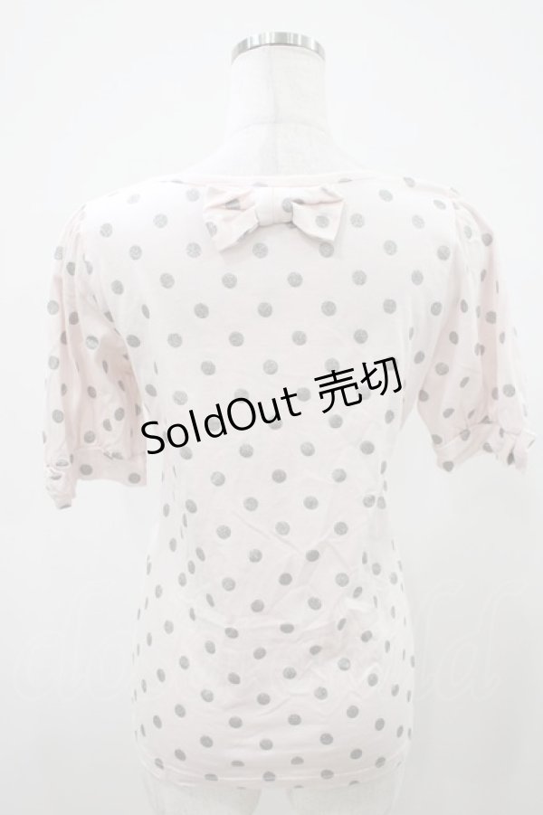 画像2: Emily Temple cute / ラメドットパフカットソー  ピンク H-25-10-11-010-ET-TO-KB-ZH (2)