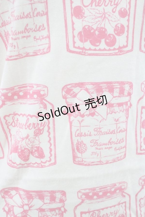 画像3: Emily Temple cute / ジャム瓶カットソー  オフ×ピンク H-25-10-11-001-ET-TO-KB-ZH (3)