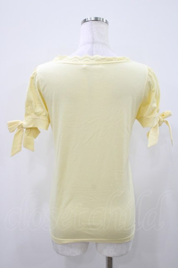 画像2: Emily Temple cute / リボンパフカットソー  イエロー H-25-10-11-016-ET-TO-KB-ZH (2)