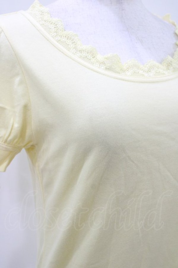 画像3: Emily Temple cute / リボンパフカットソー  イエロー H-25-10-11-016-ET-TO-KB-ZH (3)