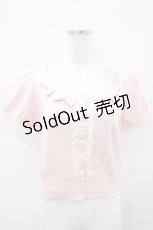 画像: Emily Temple cute / リボンパフカーディガン  ピンク H-25-10-11-022-ET-TO-KB-ZH