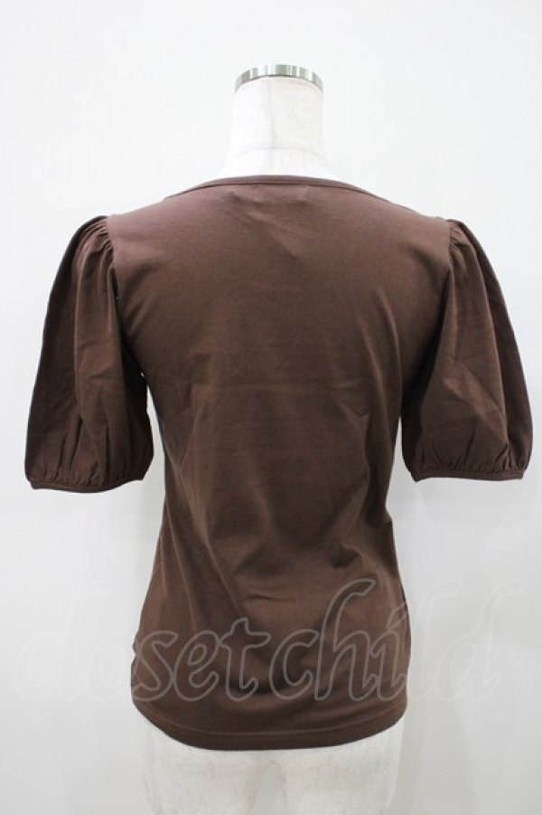 画像2: Emily Temple cute / チュールレースパフカットソー  チャ H-25-10-11-023-ET-TO-KB-ZH (2)