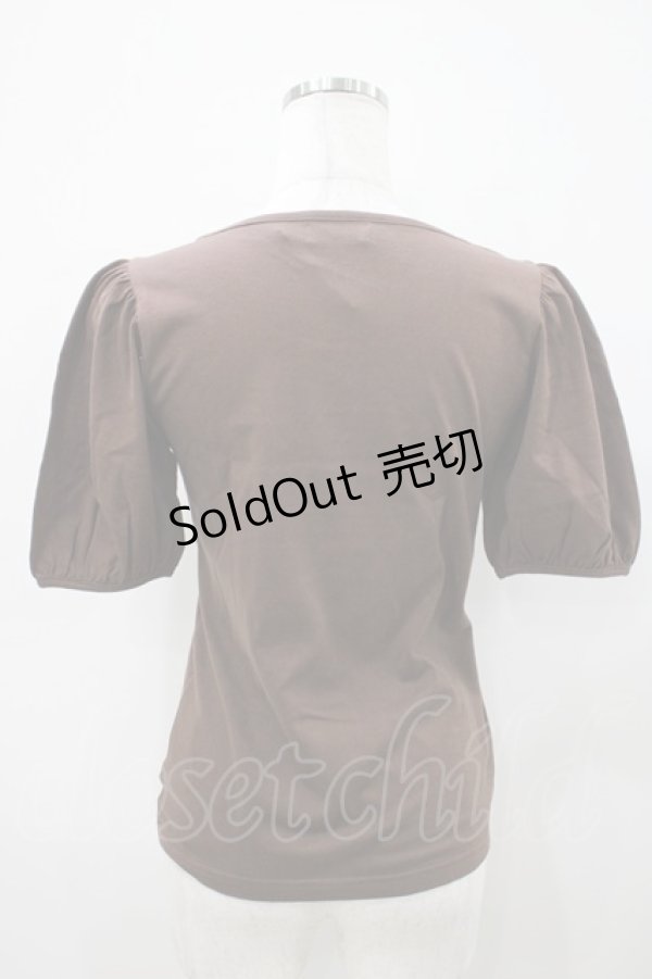 画像2: Emily Temple cute / チュールレースパフカットソー  チャ H-25-10-11-023-ET-TO-KB-ZH (2)