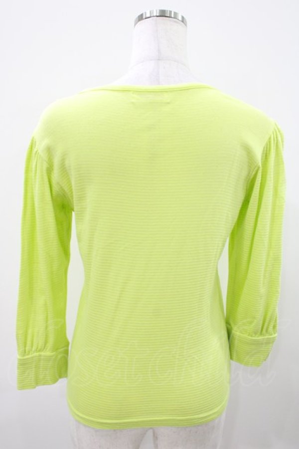 画像2: Emily Temple cute / リボン付ラウンドフリルカットソー  グリーン H-25-10-11-024-ET-TO-KB-ZH (2)