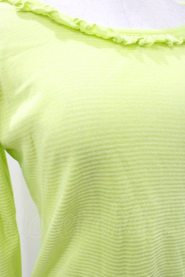 画像3: Emily Temple cute / リボン付ラウンドフリルカットソー  グリーン H-25-10-11-024-ET-TO-KB-ZH (3)