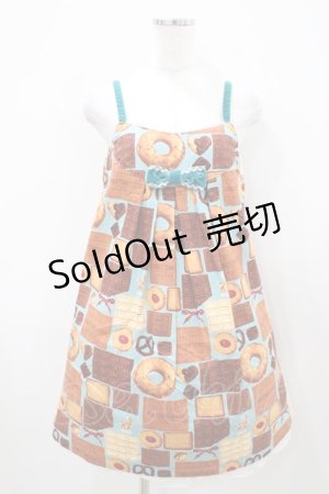 画像: Emily Temple cute / ビスケット＆チョコノースリーブワンピース  サックス H-25-10-11-034-ET-OP-KB-ZH