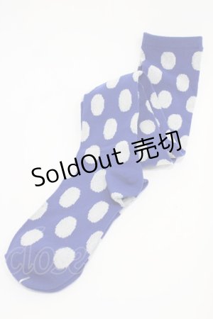 画像: Emily Temple cute / ドットニーソックス  ブルー H-25-10-12-006-ET-ZA-KB-ZH